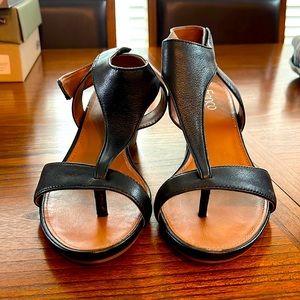 Brand New Women’s Franco Sarto Dori black wedge sandal w/box never worn size 8